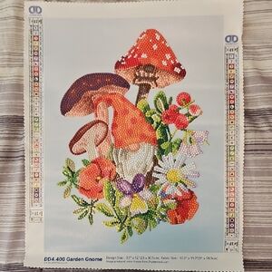 Garden Gnome Diamond Art Wall Decor Ready To Frame And Hang
